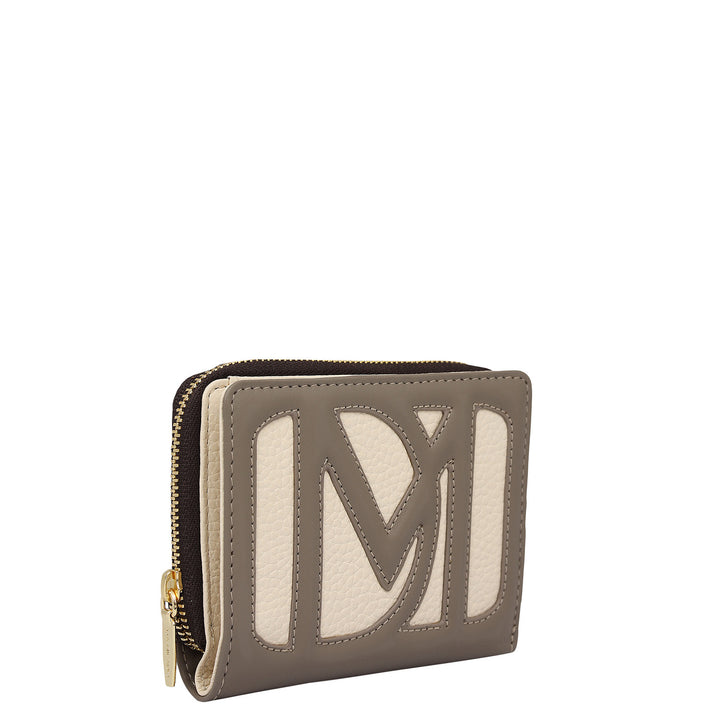 Monofest Zip Around Wallet - Marshmallow & Smoke Grey
