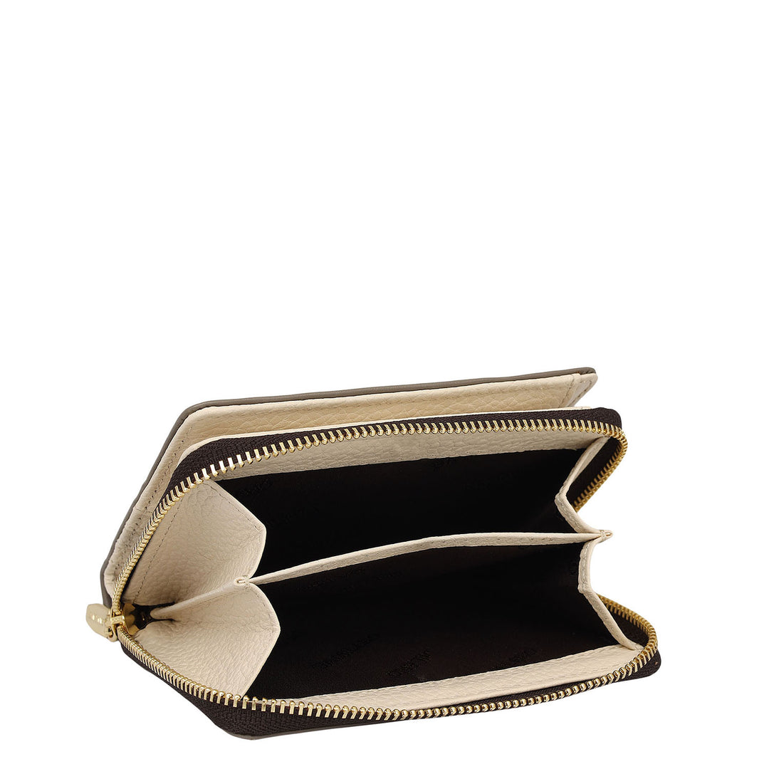 Monofest Zip Around Wallet - Marshmallow & Smoke Grey