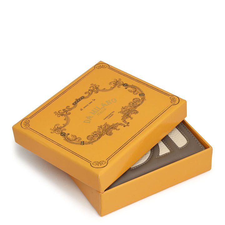 Monofest Zip Around Wallet - Marshmallow & Smoke Grey