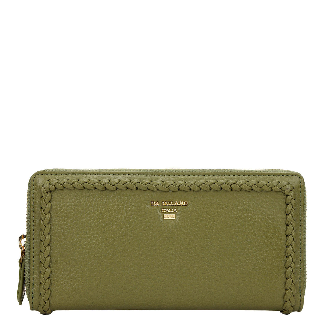 Plume Continental Wallet - Sage