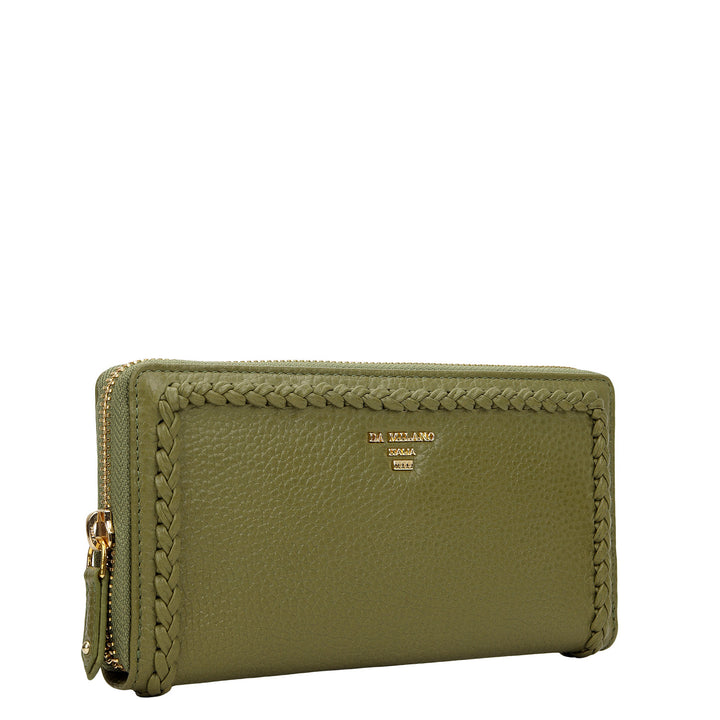 Plume Continental Wallet - Sage