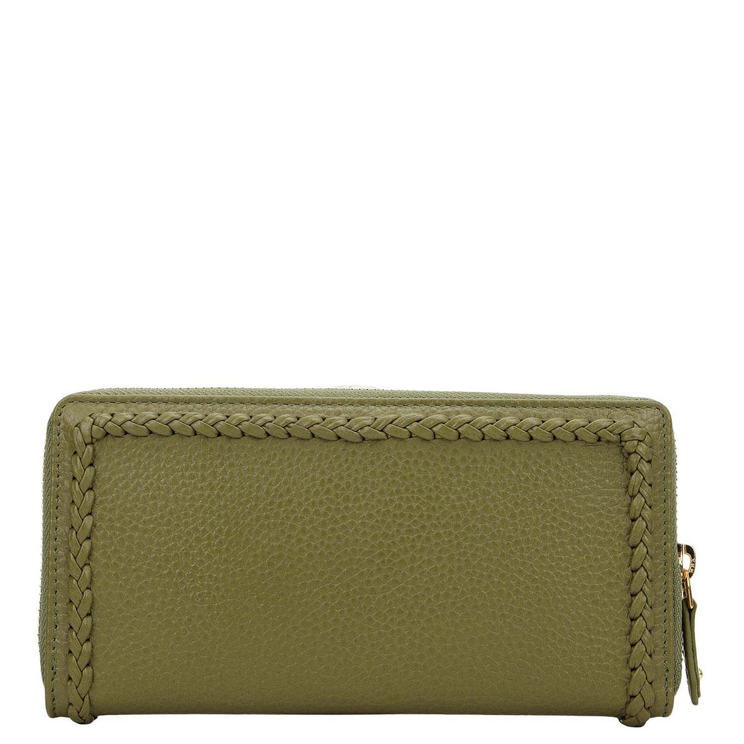 Plume Continental Wallet - Sage