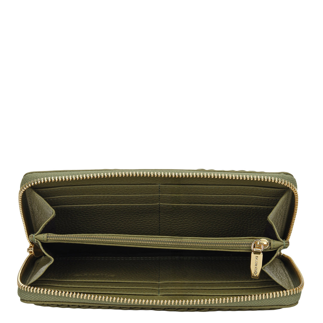 Plume Continental Wallet - Sage