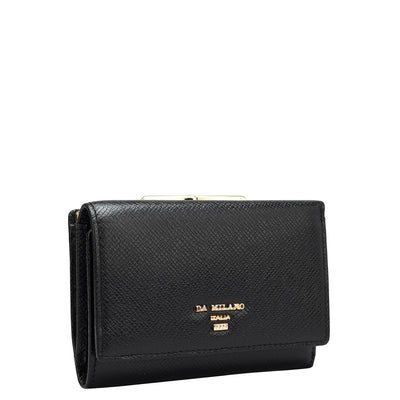 Franzy Leather Ladies Wallet - Black