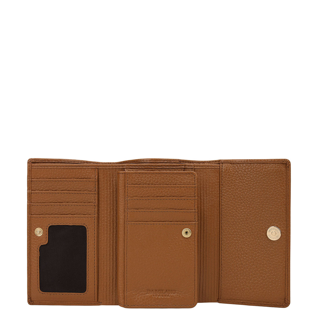 Plume Compact Wallet - Caramel