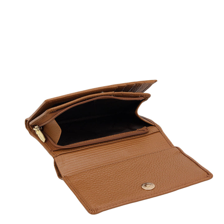 Plume Compact Wallet - Caramel