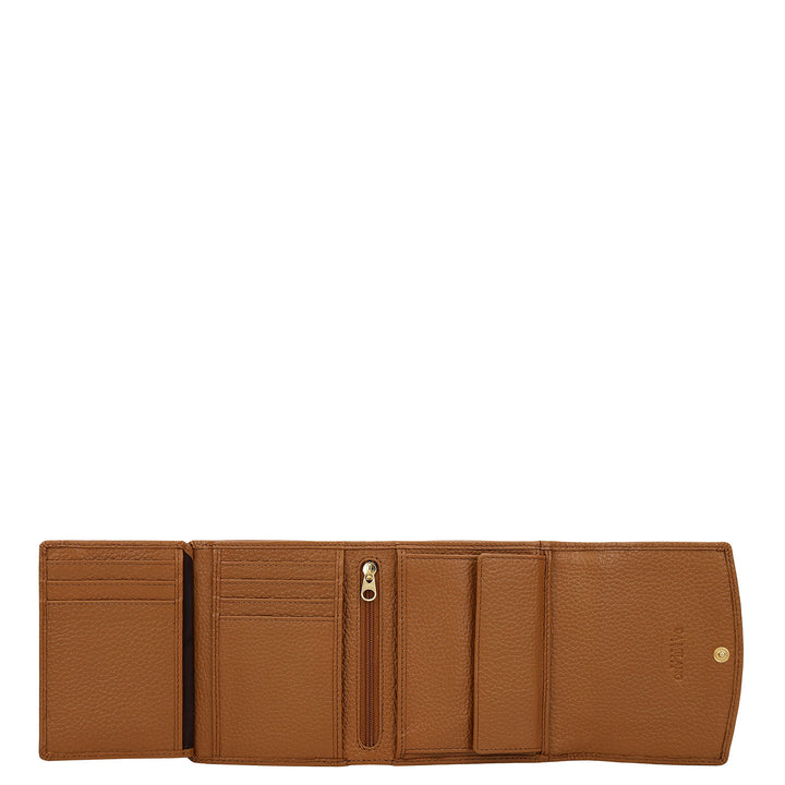 Plume Compact Wallet - Caramel