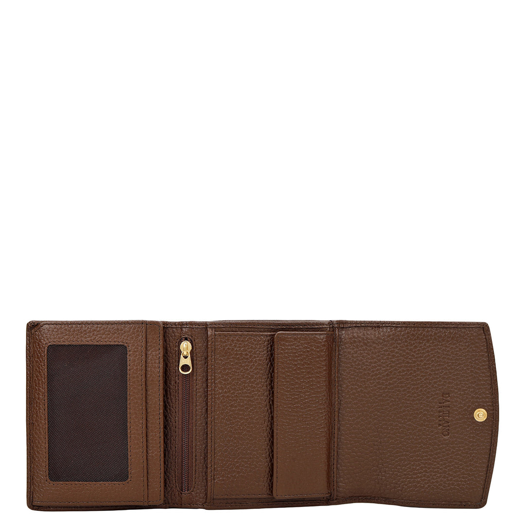 Plume Compact Wallet - Mocha