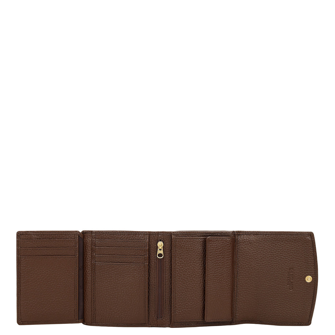 Plume Compact Wallet - Mocha