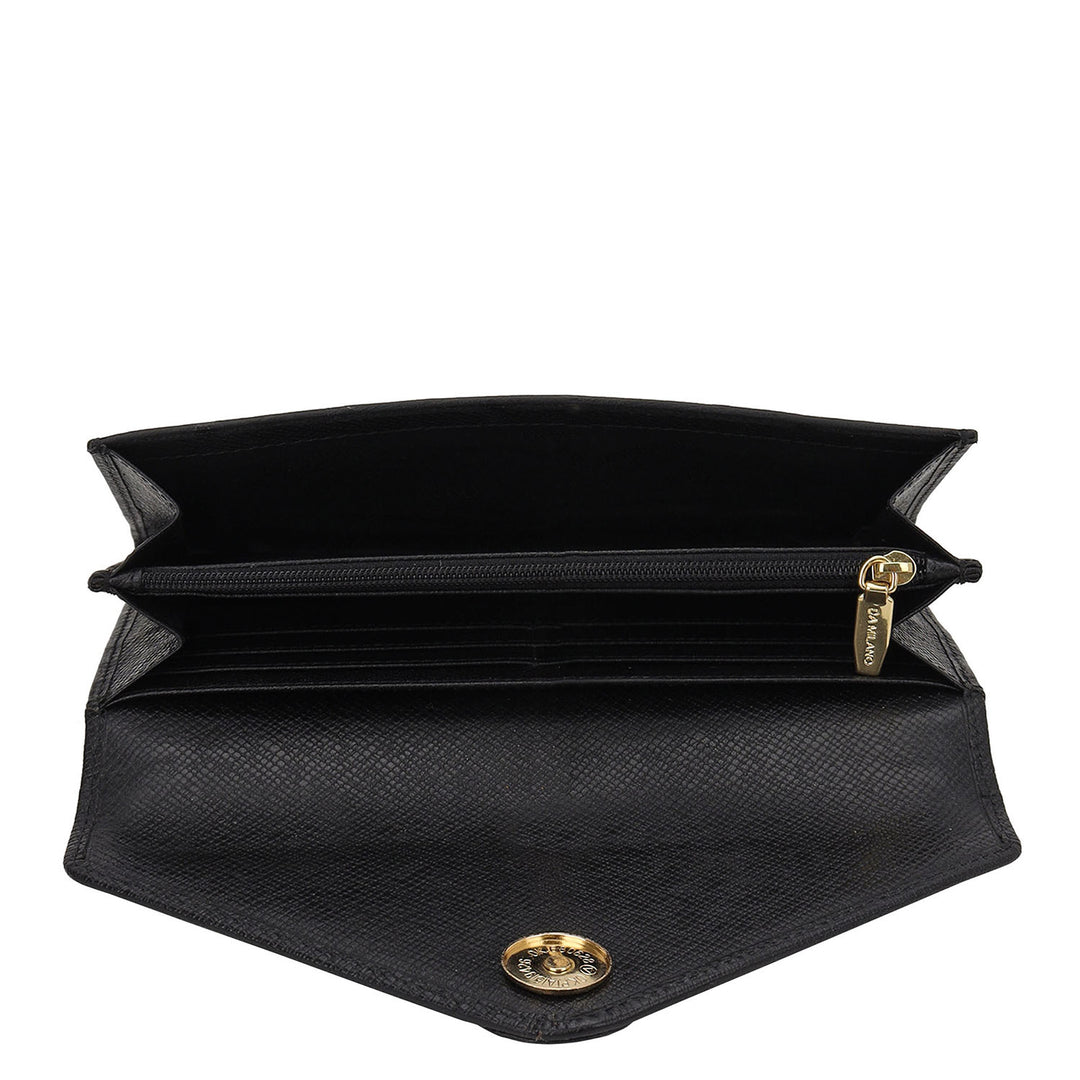 Ostra Continental Wallet - Black