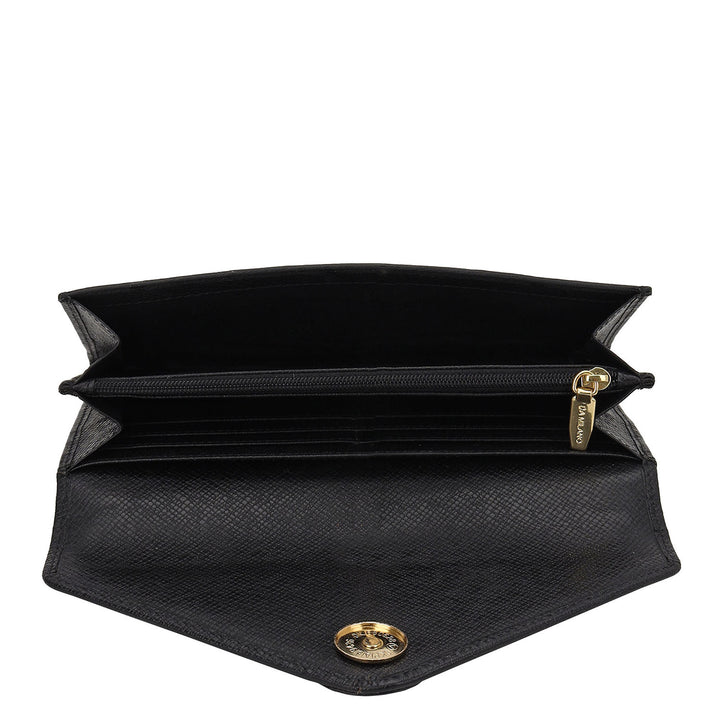 Ostra Continental Wallet - Black