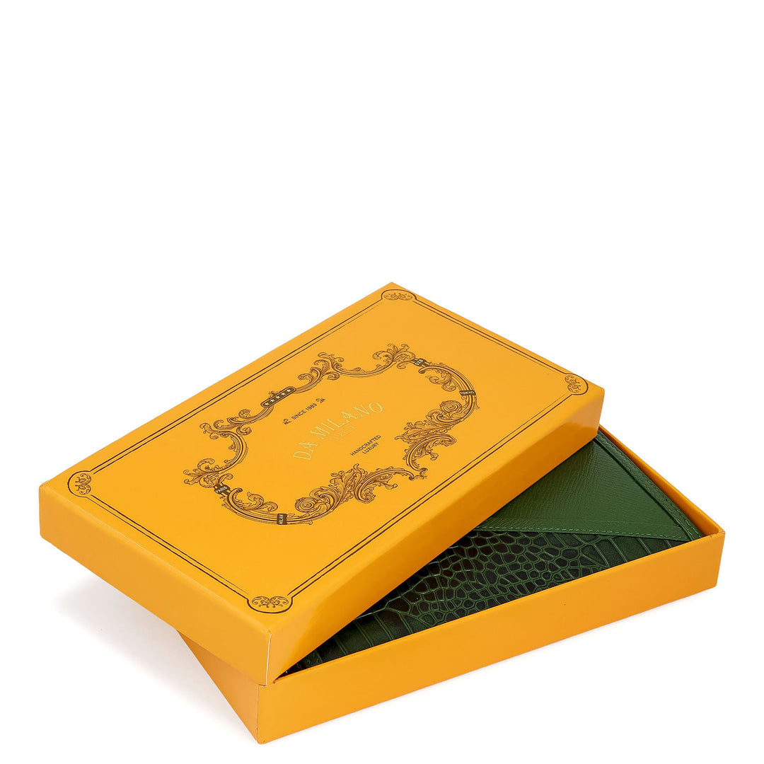Croco Franzy Leather Women Wallet - Emerald Green