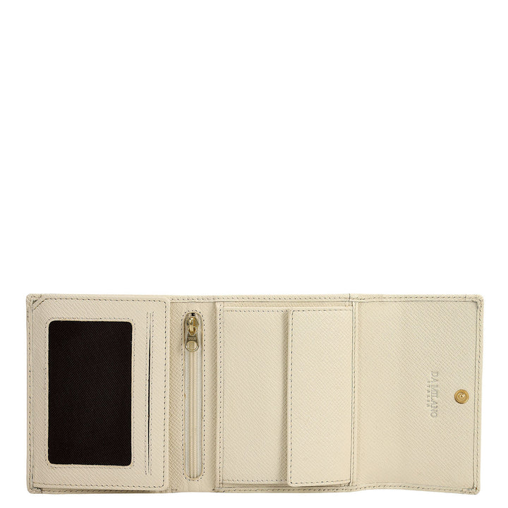 Croco Leather Ladies Wallet - Marshmallow