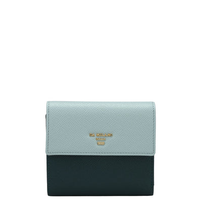 Franzy Leather Ladies Wallet - Octane & Cloud Blue