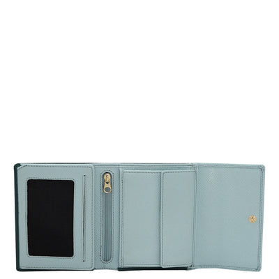 Franzy Leather Ladies Wallet - Octane & Cloud Blue