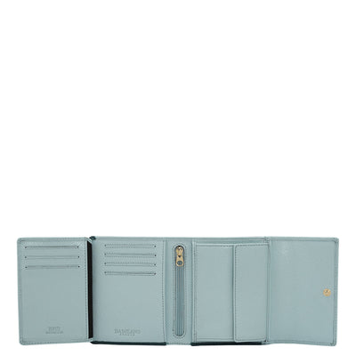 Franzy Leather Ladies Wallet - Octane & Cloud Blue
