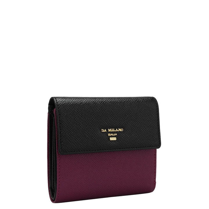 Franzy Leather Ladies Wallet - Orchid & Black