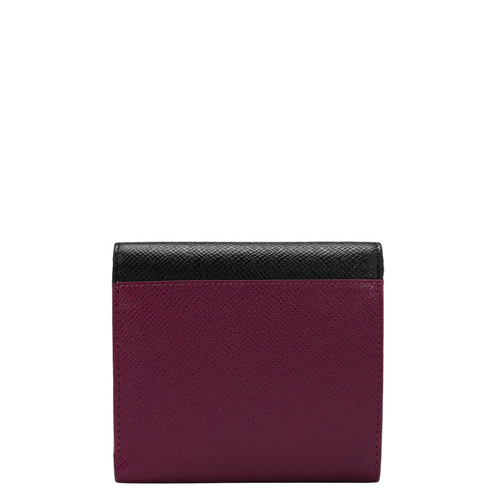 Franzy Leather Ladies Wallet - Orchid & Black
