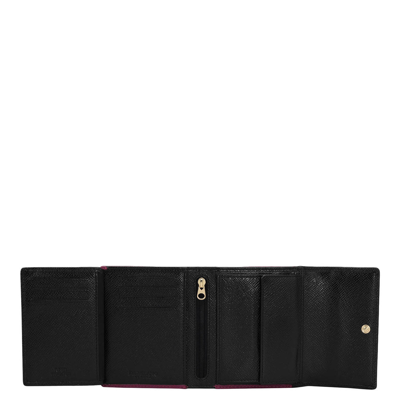 Franzy Leather Ladies Wallet - Orchid & Black