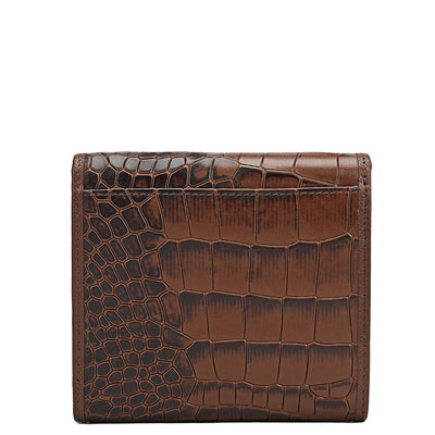 Croco Leather Ladies Wallet - Date