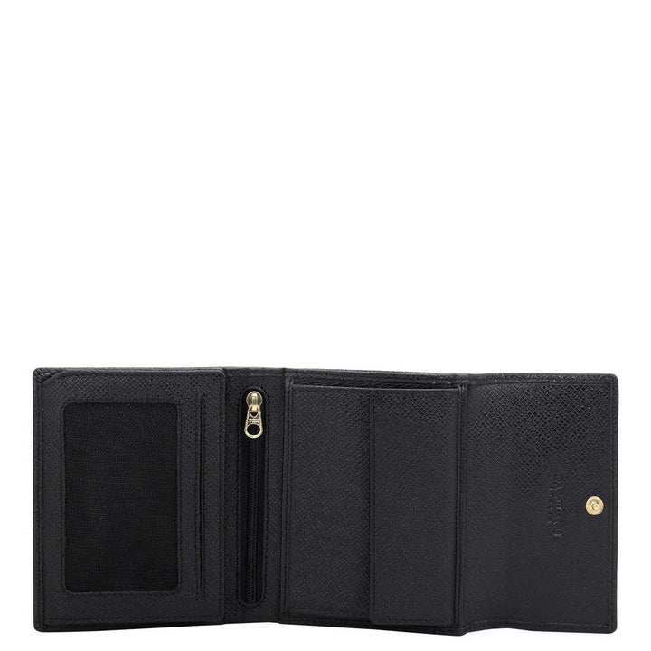 Franzy Leather Ladies Wallet - Black