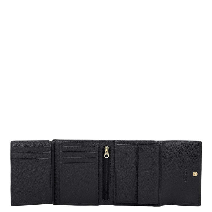 Franzy Leather Ladies Wallet - Black