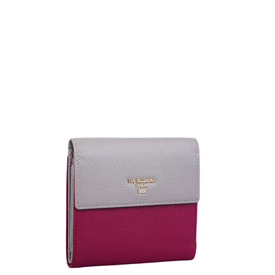Franzy Leather Ladies Wallet - Plumberry & Chalk