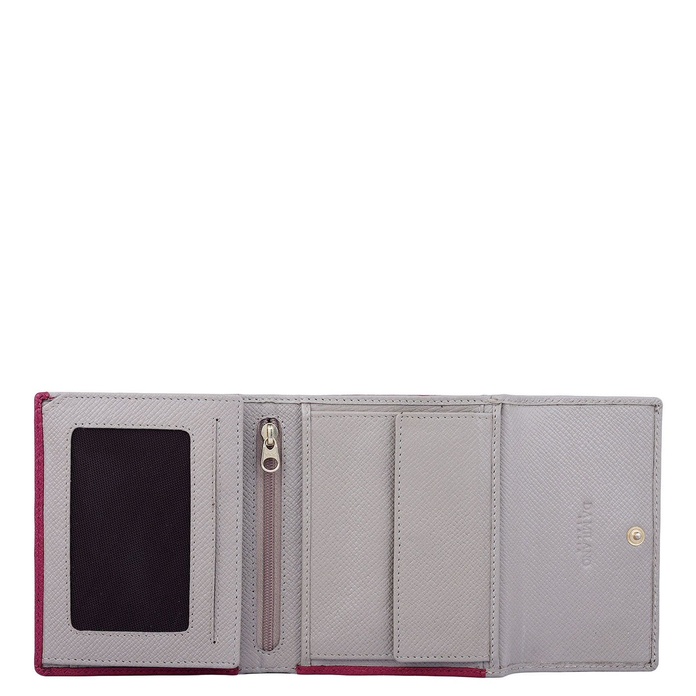 Franzy Leather Ladies Wallet - Plumberry & Chalk