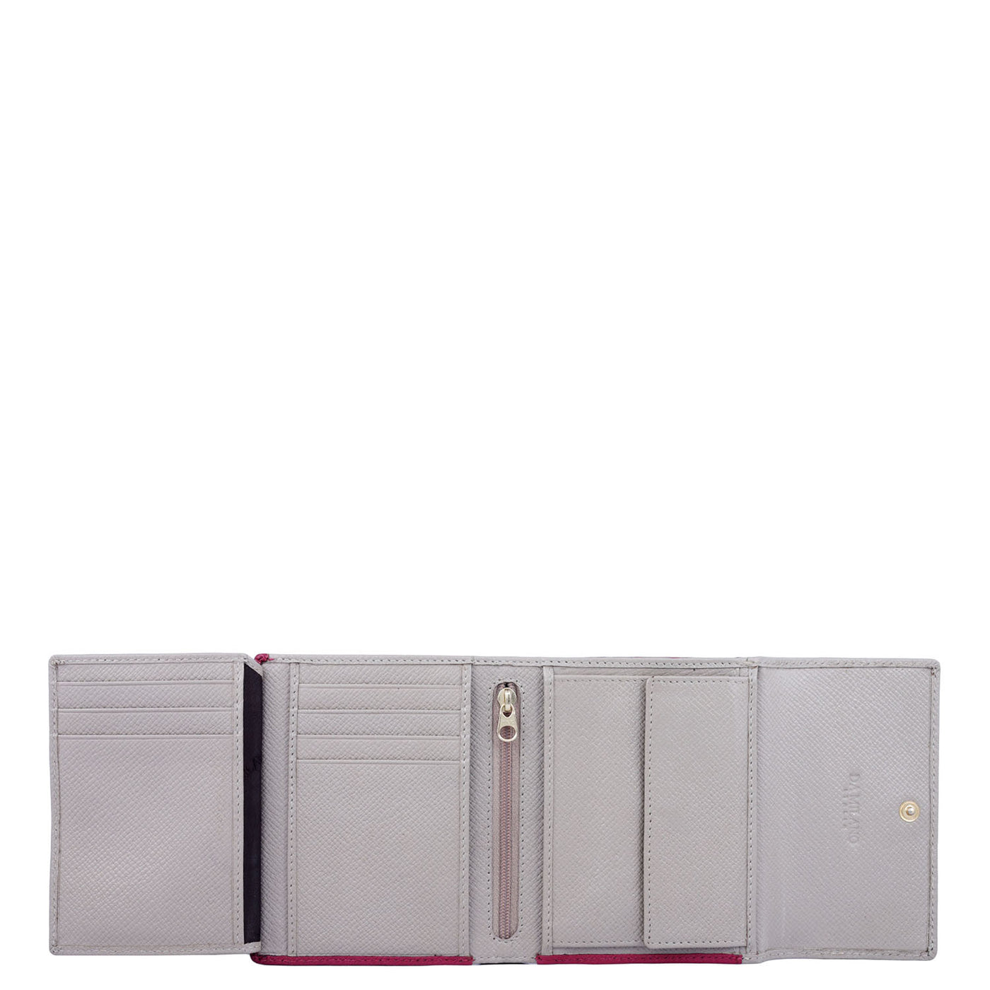 Franzy Leather Ladies Wallet - Plumberry & Chalk