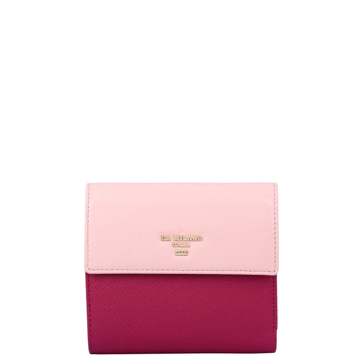 Franzy Leather Ladies Wallet - Plumberry & Peach