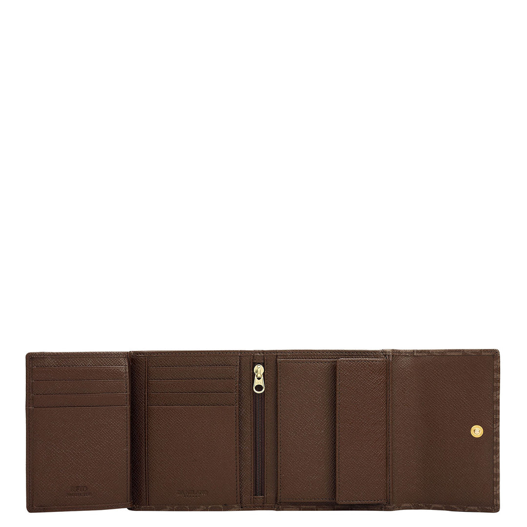 Iconica Tri-fold Wallet - Walnut