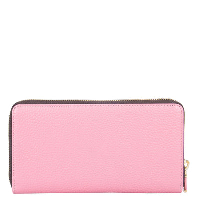 Wax Leather Ladies Wallet - Hyper Pink