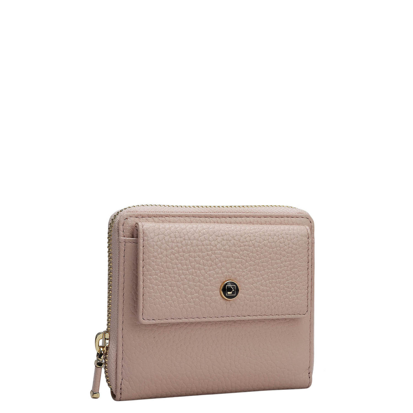 Wax Leather Ladies Wallet - Baby Pink