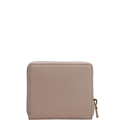 Wax Leather Ladies Wallet - Baby Pink