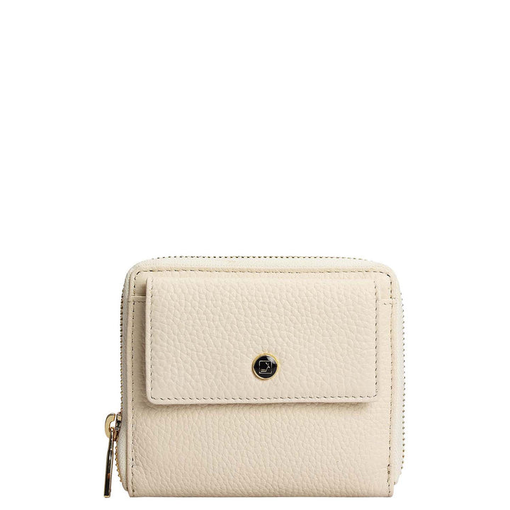 Wax Leather Ladies Wallet - Marshmallow