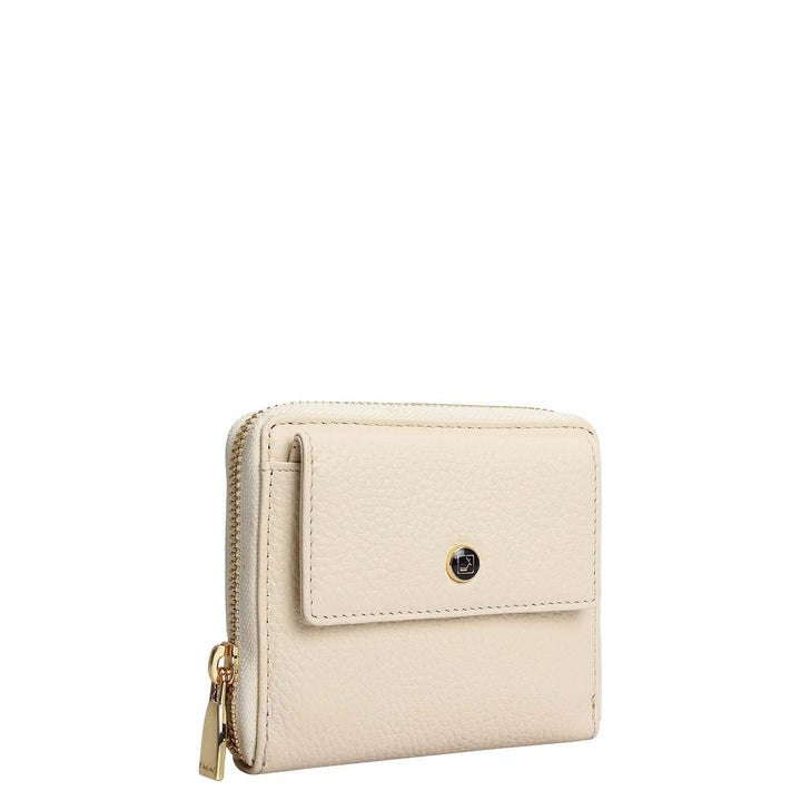 Wax Leather Ladies Wallet - Marshmallow