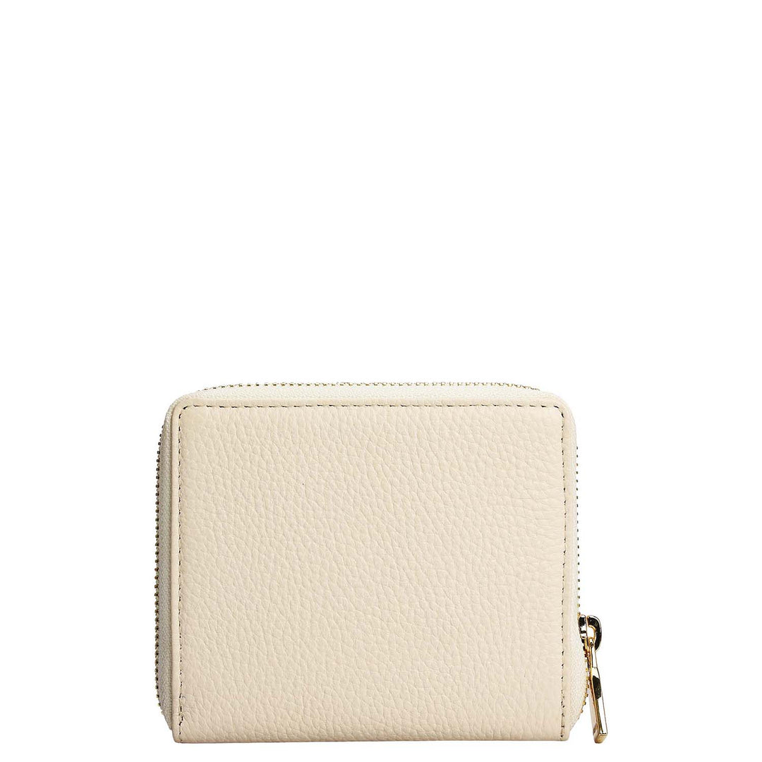Wax Leather Ladies Wallet - Marshmallow
