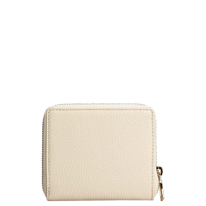Wax Leather Ladies Wallet - Marshmallow