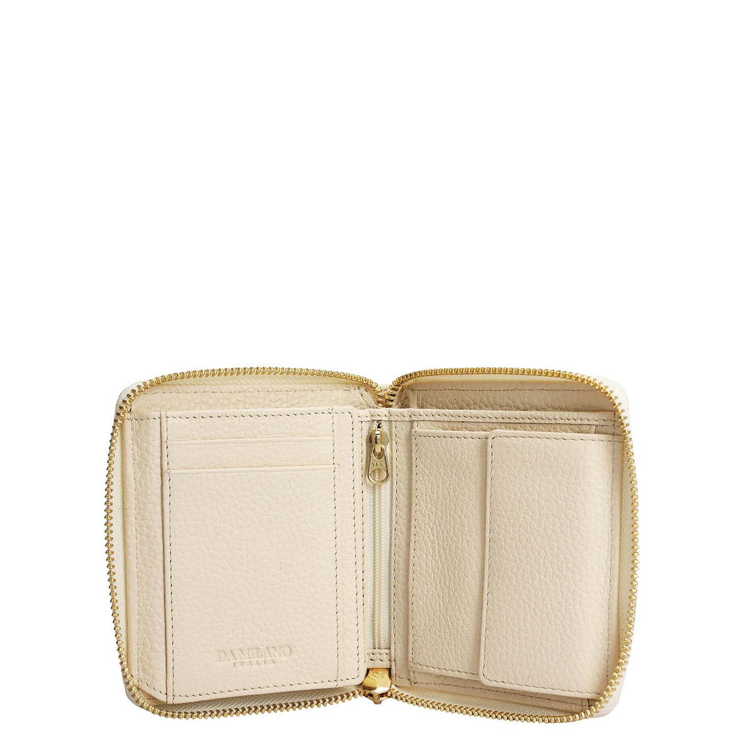 Wax Leather Ladies Wallet - Marshmallow