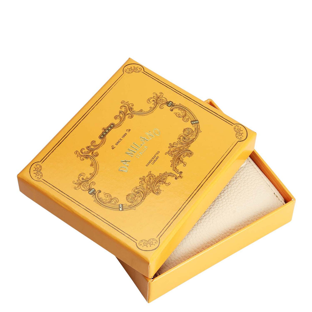 Wax Leather Ladies Wallet - Marshmallow