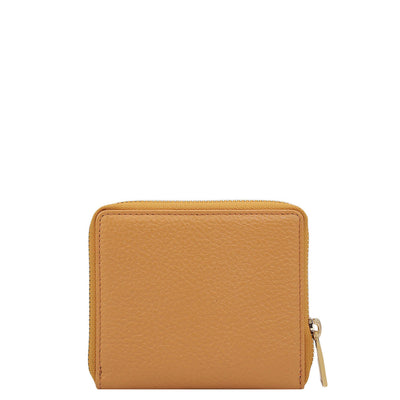 Wax Leather Ladies Wallet - Apricot Crush