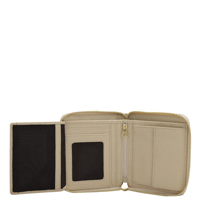 Wax Leather Ladies Wallet - Dove