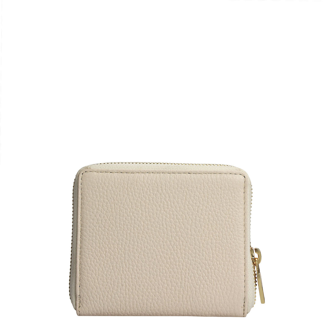 Wax Leather Ladies Wallet - Marshmallow