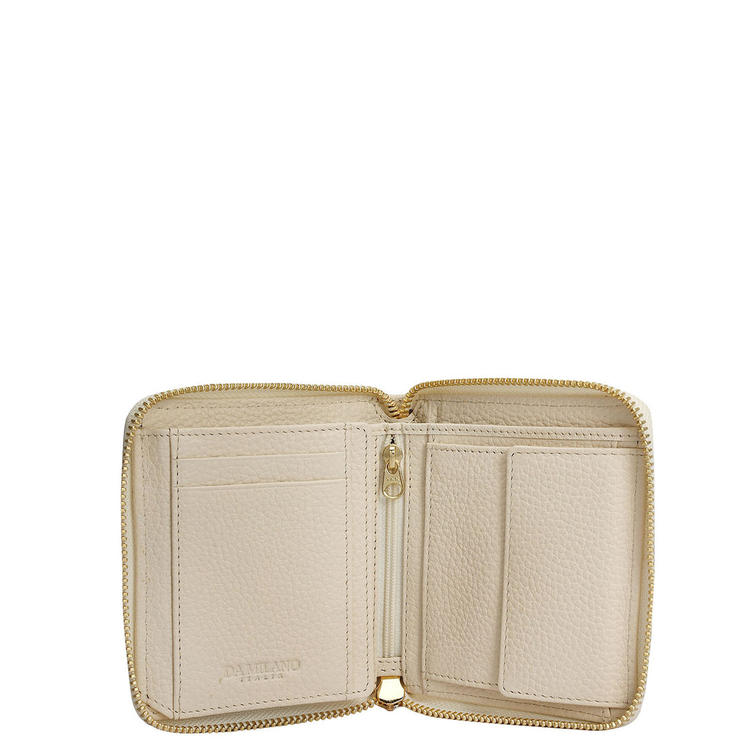Wax Leather Ladies Wallet - Marshmallow