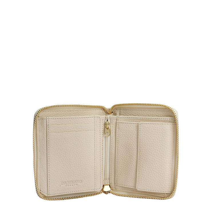 Wax Leather Ladies Wallet - Marshmallow