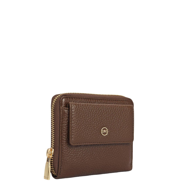 Wax Leather Ladies Wallet - Mocha
