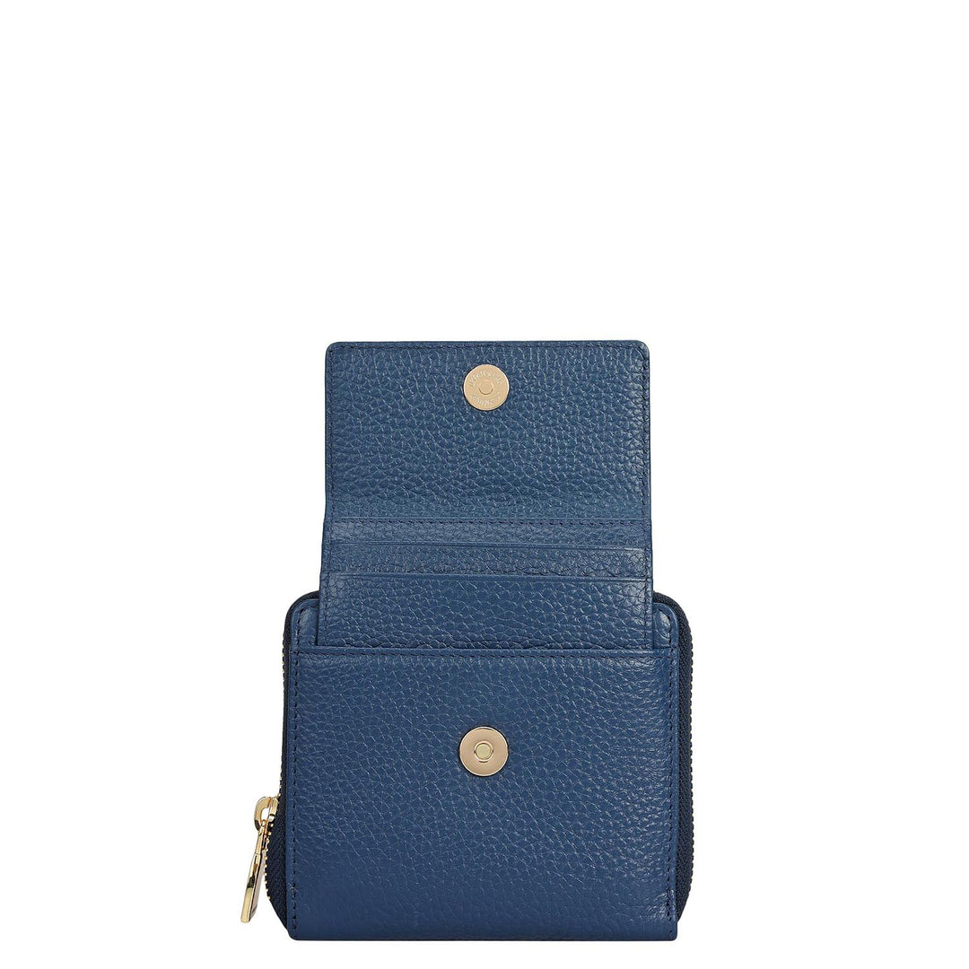 Wax Leather Ladies Wallet - Twilight