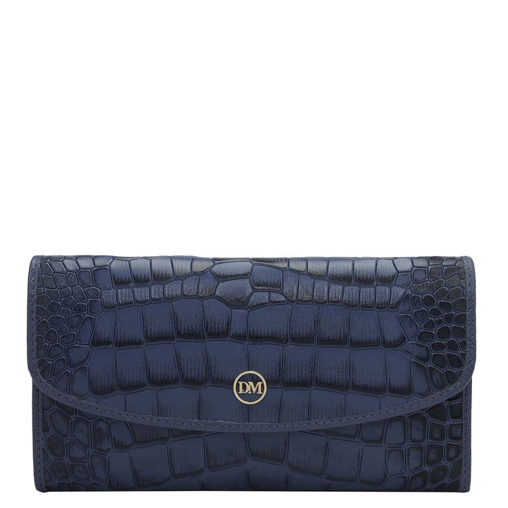 Croco Leather Ladies Wallet - Stardust