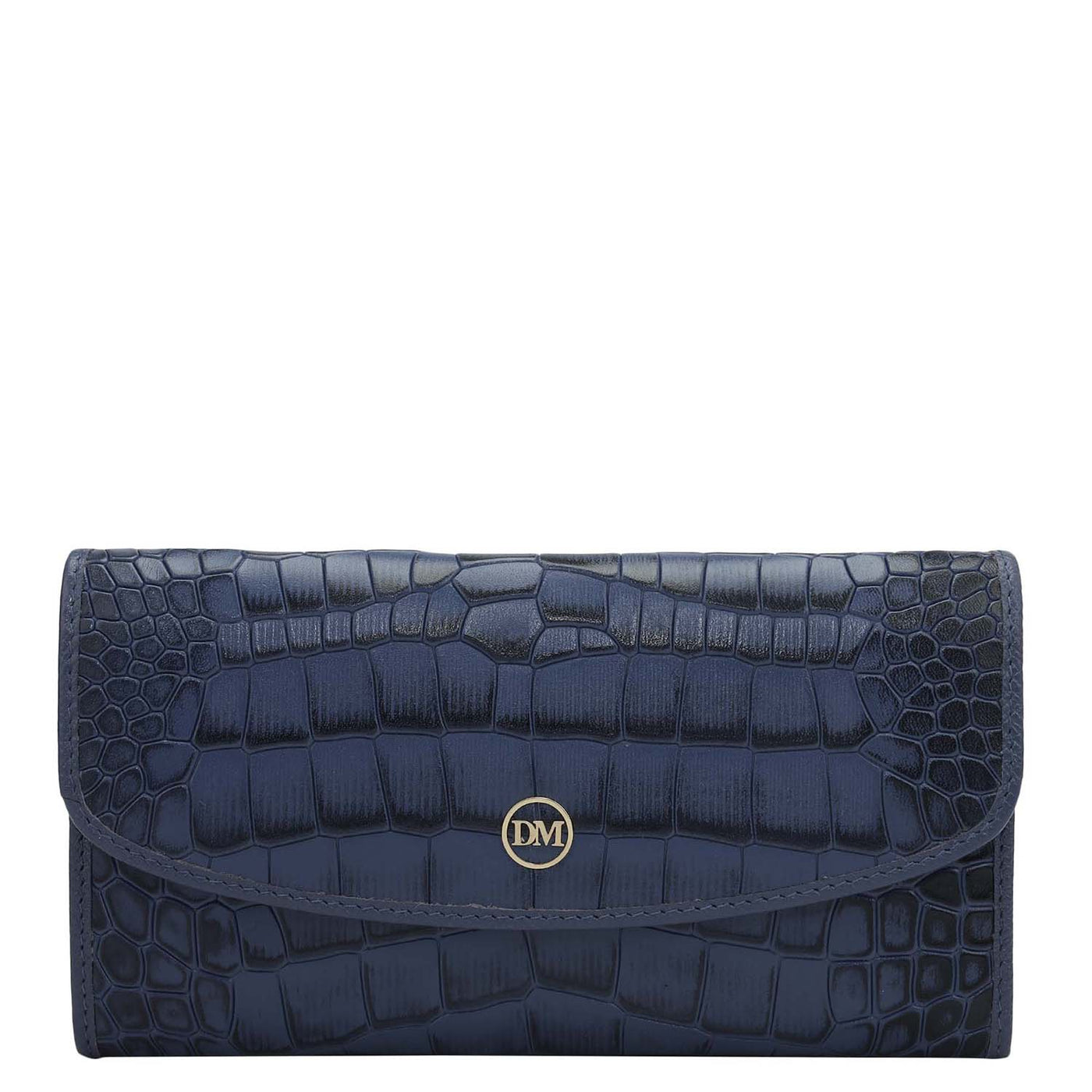 Croco Leather Ladies Wallet - Stardust