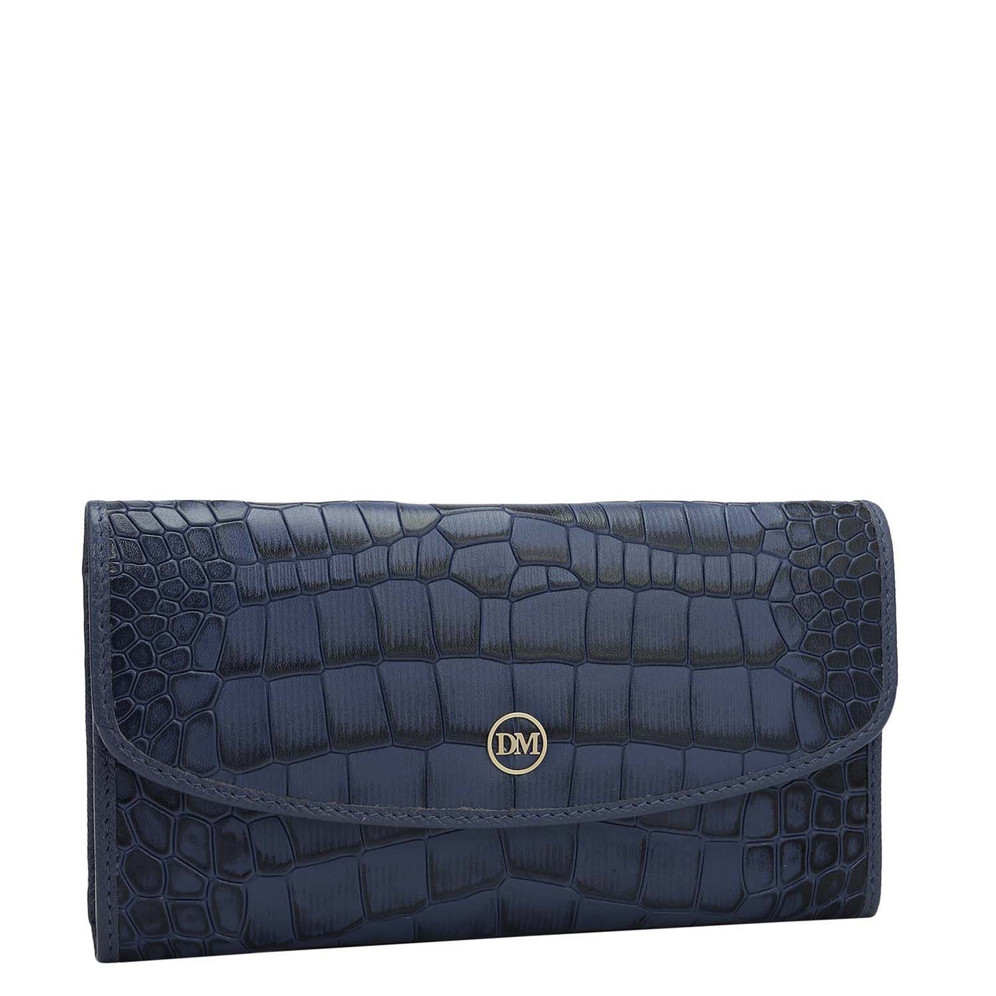 Croco Leather Ladies Wallet - Stardust